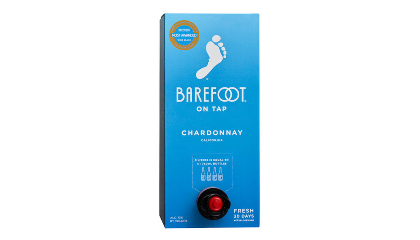 Order Barefoot On Tap Chardonnay 3L Box food online from Far Western Liquor store, SANTA MARIA on bringmethat.com