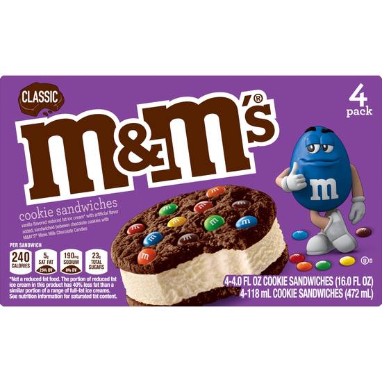 Order M&M's Classic Ice Cream Cookie Sandwiches, 4 CT food online from Cvs store, ALISO VIEJO on bringmethat.com