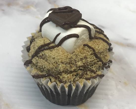 Order S'mores Chocolate Cupcake food online from Allan's Bakery store, New York on bringmethat.com