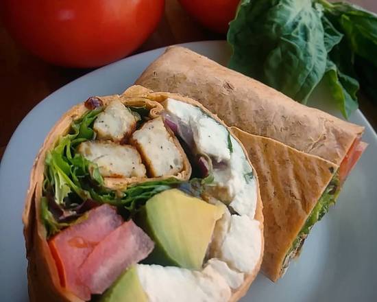 Order Chicken Caprese Wrap food online from Chocolate Cafe store, Columbus on bringmethat.com