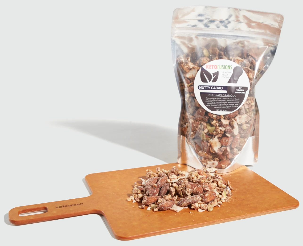 Order Regular 12 oz. Nuty Cacao No Grain Granola  food online from Water Fusions store, Salt Lake City on bringmethat.com
