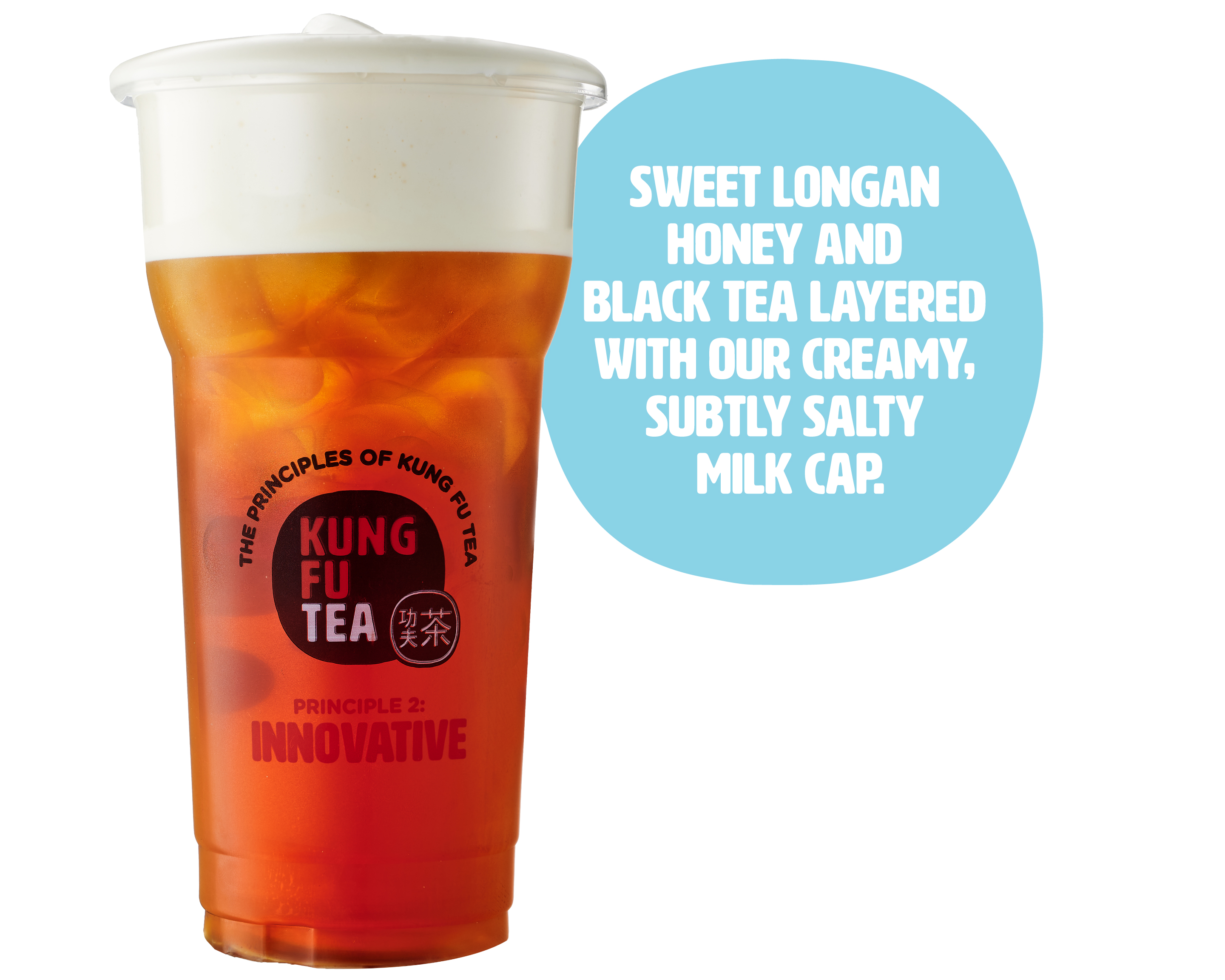 Order Honey Tea Milk Cap food online from Kung Fu Tea store, Missouri City on bringmethat.com