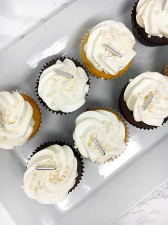 Order Sophisticated & White (12 pcs) food online from Fate Cakes store, Gahanna on bringmethat.com