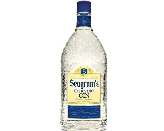 Order Seagram's Extra Dry Gin, 1.75L (40% ABV) food online from Central Liquor Market store, Los Angeles on bringmethat.com