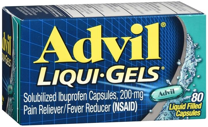 Order Advil Ibuprofen 200 mg Liqui-Gels food online from Scripx Pharmacy store, Plano on bringmethat.com