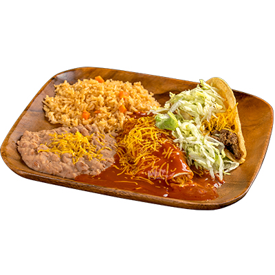 Order 20. Taco and Enchilada Platter food online from Filibertos Mexican Food store, Oro Valley on bringmethat.com