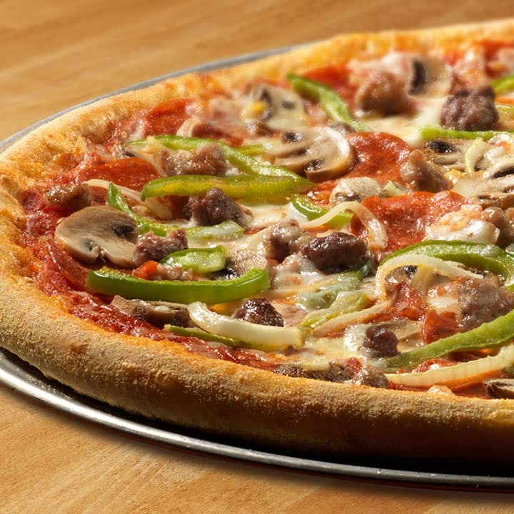 Order The Works Pizza - The Works Pizza food online from Papa Gino's store, Falmouth on bringmethat.com
