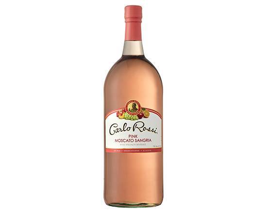 Order Carlo Rossi Pink Moscato Sangria Wine, 1.5L blush wine (6.5% ABV) food online from Signal Liquor store, Signal Hill on bringmethat.com