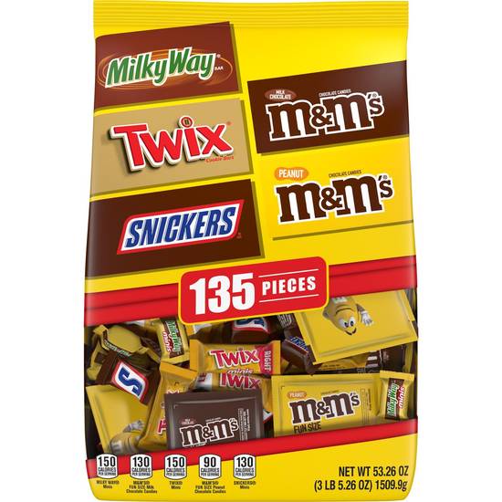 Order M&M'S, SNICKERS, TWIX & MILKY WAY Mixed Chocolate Bulk Halloween Candy Assortment, 53.26 OZ food online from CVS store, GILFORD on bringmethat.com