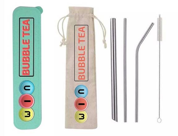 Order WIN Reusable Straws Green Case food online from Win Bubble Tea store, Nashville on bringmethat.com