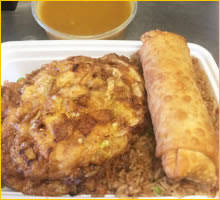 Order C7. Shrimp Egg Foo Young Combo Plate food online from Great Wall store, Newport News on bringmethat.com
