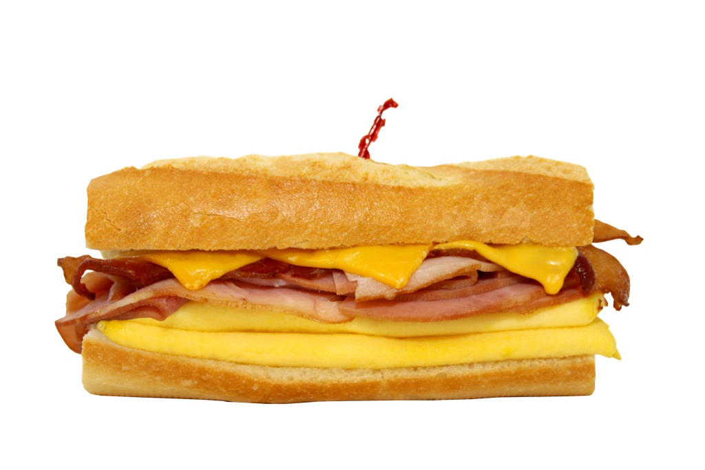 Order 80. Ham, Egg & Cheese Baguette food online from Lee's Sandwiches store, Arlington on bringmethat.com