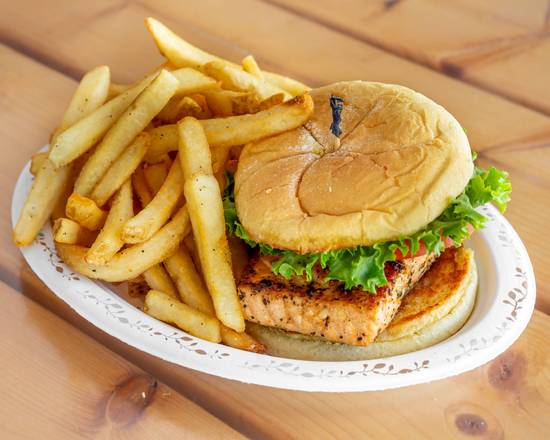 Order Grilled Salmon Sandwich food online from The Beach Plum store, Salem on bringmethat.com