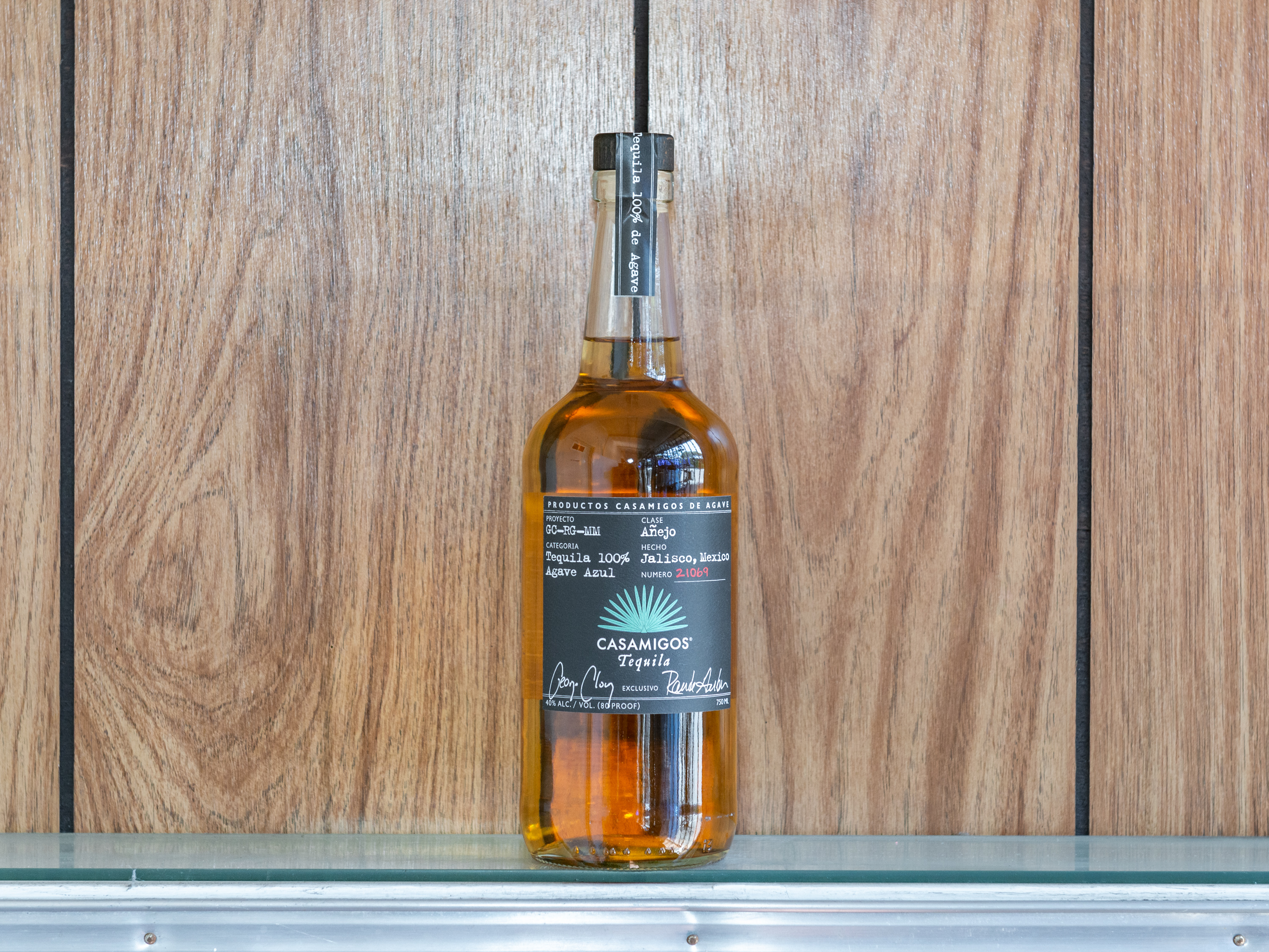 Order Casamigos tequila  anejo 750ml  food online from Sandpiper Liquors store, Summerland on bringmethat.com