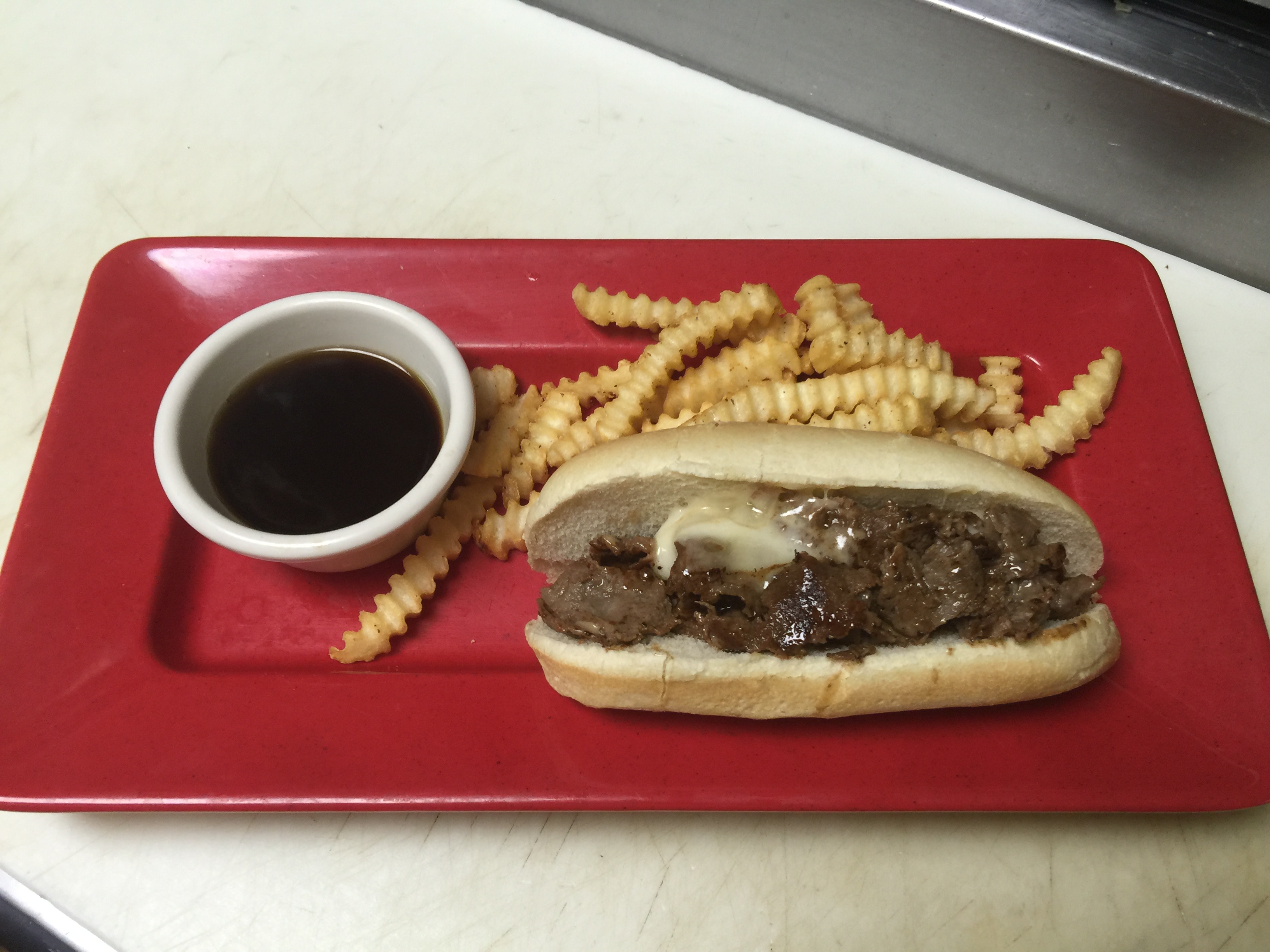 Order French Dip Sandwich food online from Tailgators store, Coralville on bringmethat.com
