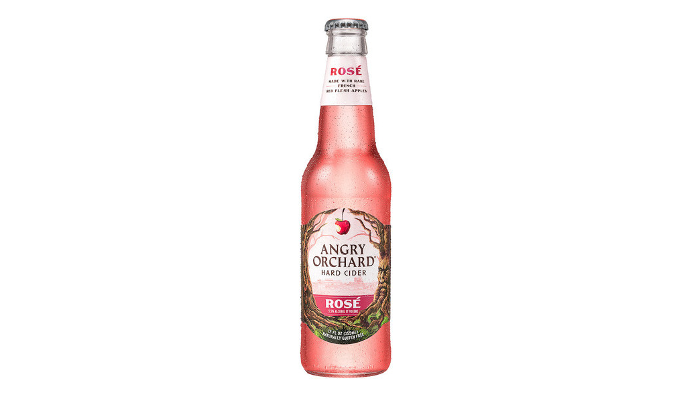Order Angry Orchard Hard Cider Rosé 6 Pack 12 oz Bottles food online from Village Commons Liquor store, Camarillo on bringmethat.com