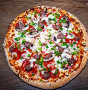 Order Deluxe Pizza food online from Flo Pizzeria store, Grand Rapids on bringmethat.com