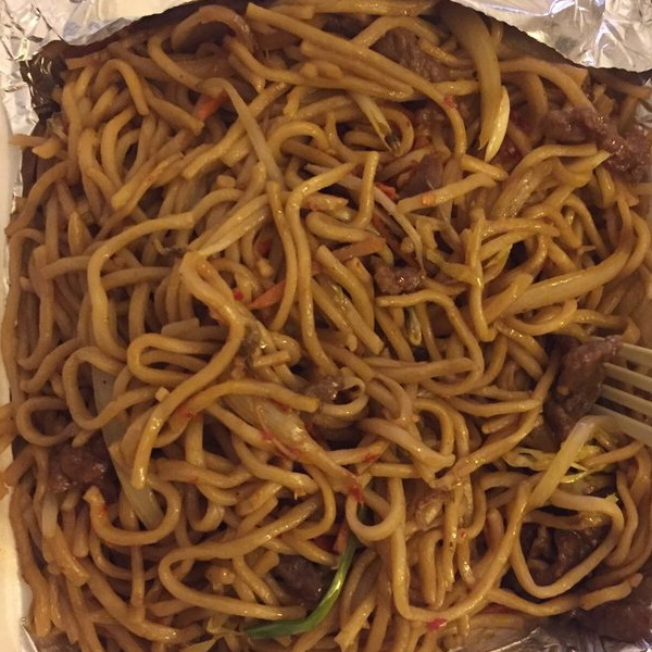 Order 105. Meat Lo Mein food online from Red Ginger China Bistro store, Corona on bringmethat.com