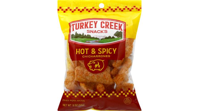 Order Turkey Creek Snacks Chicharrones Hot & Spicy food online from Route 7 Food Mart store, Norwalk on bringmethat.com