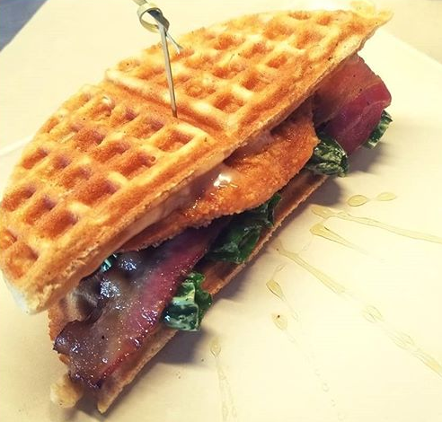 Order Chicken and Waffle Sandwich food online from Chicken Shack store, Anchorage on bringmethat.com