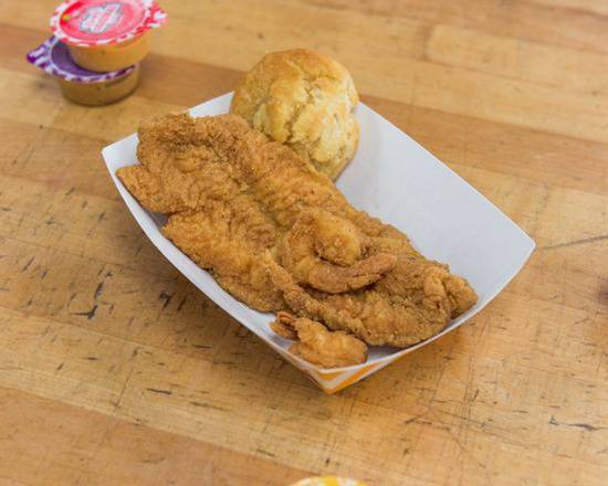 Order Cajun Style Fish and Biscuit food online from Krispy Krunchy Chicken store, San Francisco on bringmethat.com