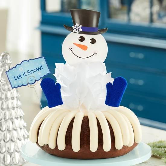 Order NEW! Let It Snow 10" Decorated Bundt Cake food online from Nothing Bundt Cakes store, San Marcos on bringmethat.com