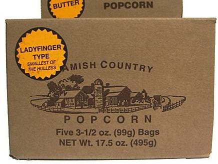 Order Amish Country Popcorn - MICROWAVE BUTTER HULLESS DISPLAY 5pk food online from Darn Cheap Discounts store, Hartville on bringmethat.com