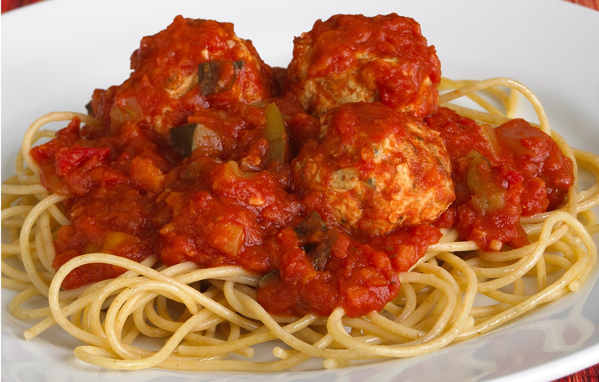 Order Pasta with Meatballs food online from Ameci Pizza & Pasta store, Thousand Oaks on bringmethat.com