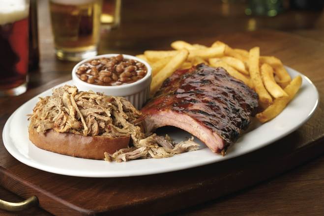 Order Baby Back Ribs food online from Smokey Bones Barbeque and Grill store, Pittsburgh on bringmethat.com