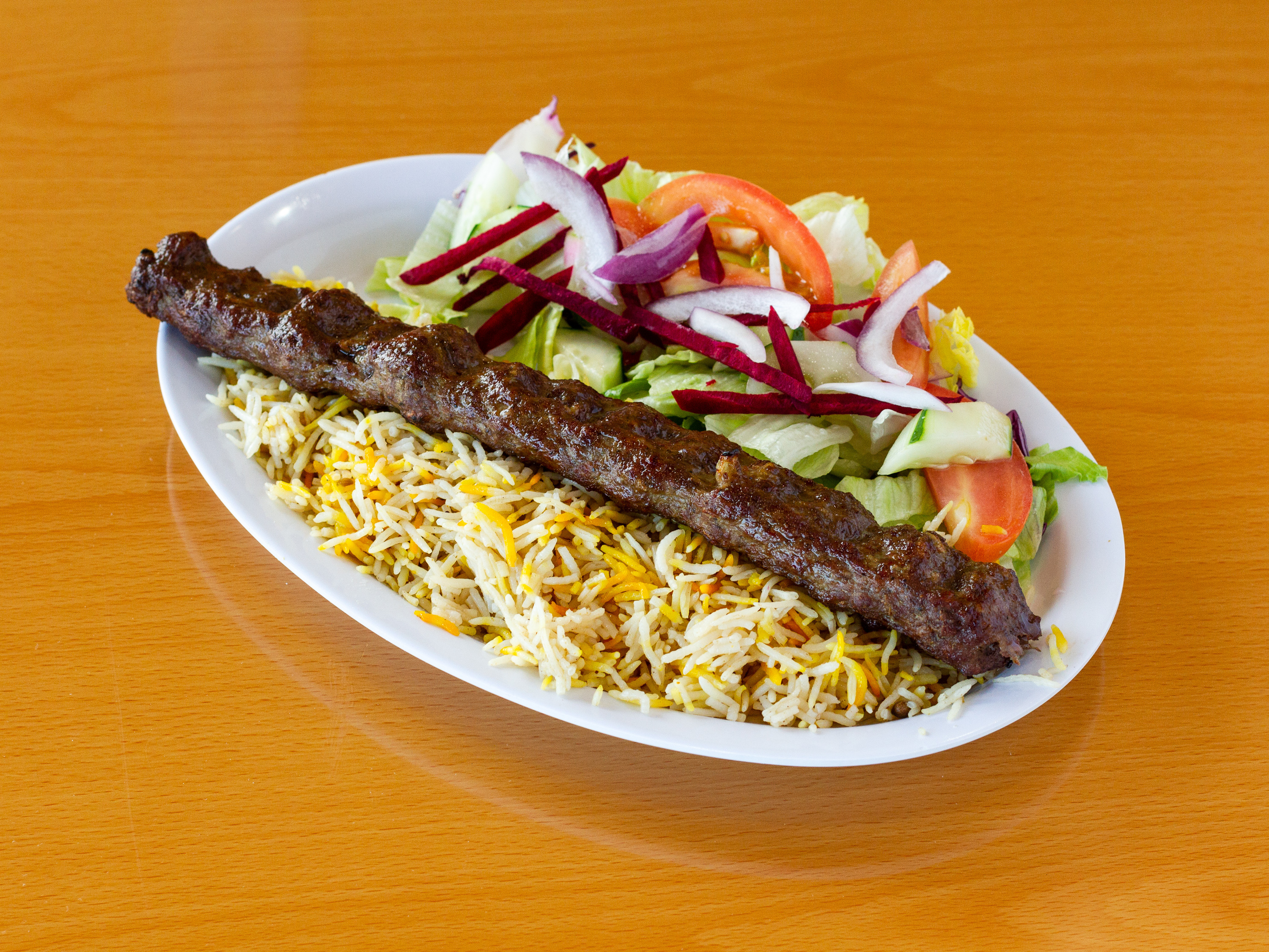 Order Beef Kobideh food online from Kabab Villa & Juice Lounge store, Gwynn Oak on bringmethat.com
