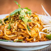 Order F1. Pad Thai Dinner food online from Boba Tea Cafe store, Niagara Falls on bringmethat.com