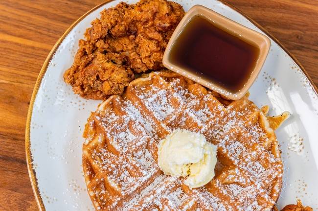 Order CHICKEN AND WAFFLES food online from Cracked And Battered store, San Francisco on bringmethat.com