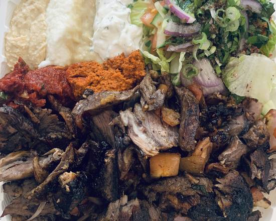 Order Beef&lamb Shawarma Platter food online from Pita Pockets store, Key Biscayne on bringmethat.com