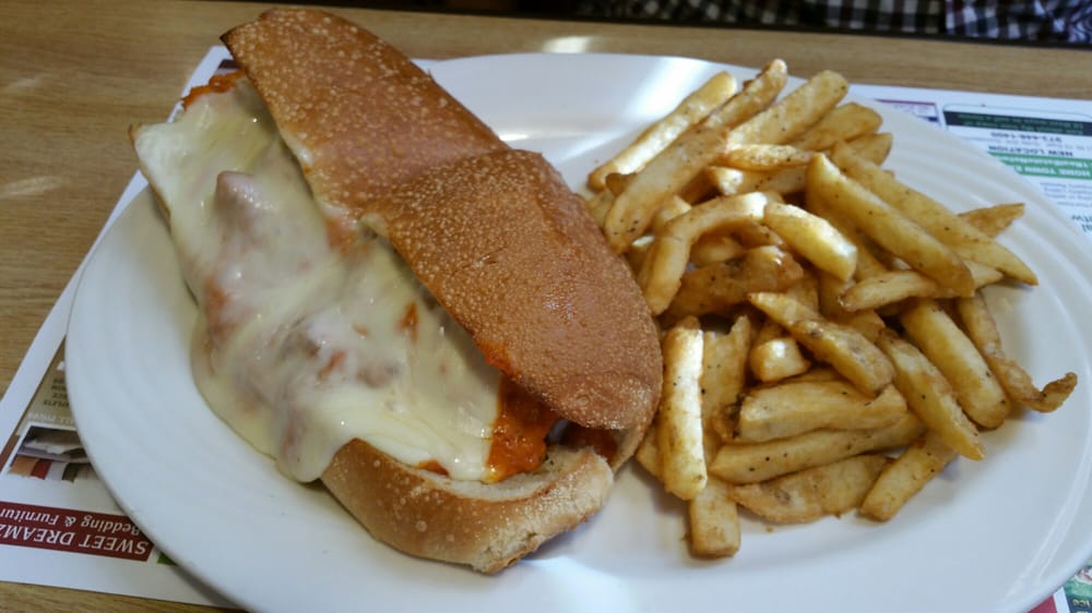 Order 14. Meatball Sandwich food online from Adam's Family Restaurant store, Morris County on bringmethat.com