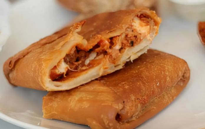 Order Pizza Puff W/Fries food online from Mr. Babas store, Chicago Heights on bringmethat.com