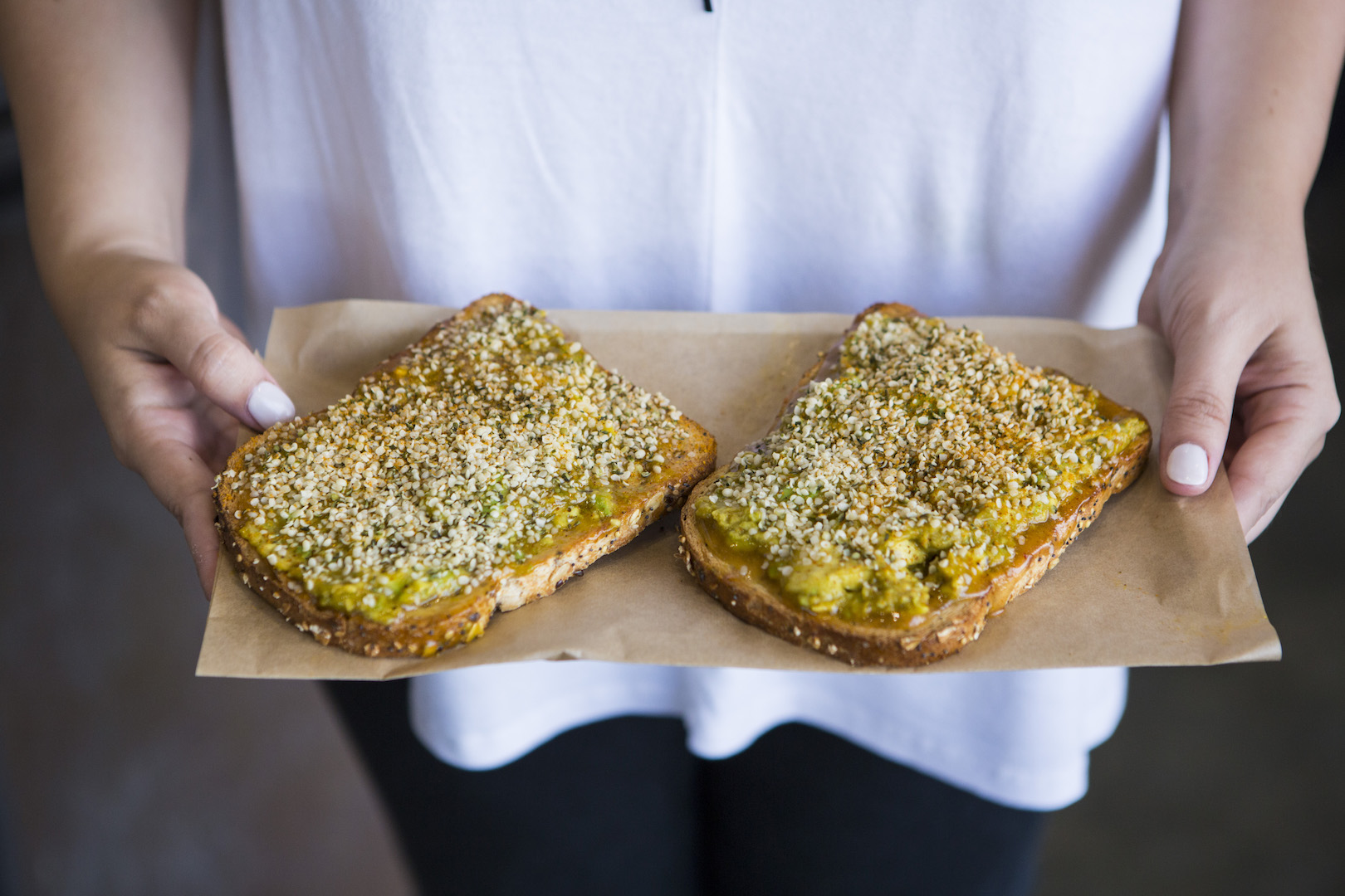 Order The Avodada Toast (V) food online from Locali Hollywood store, Los Angeles on bringmethat.com