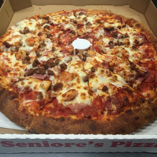 Order Meat Lovers Special Pizza food online from Seniore Pizza store, San Mateo on bringmethat.com