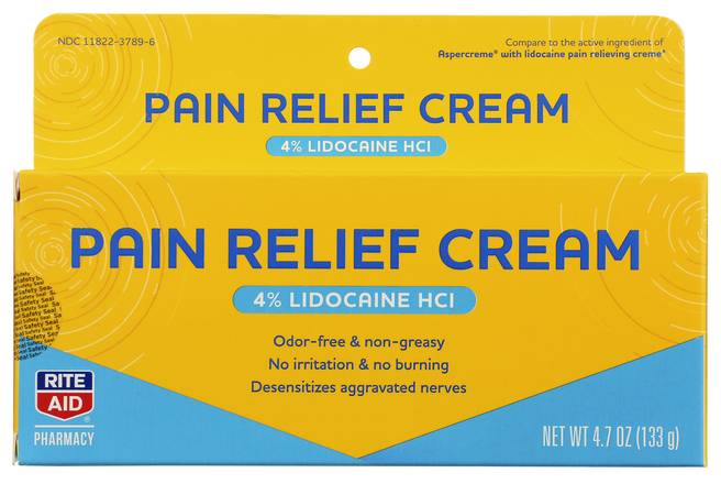 Order Rite Aid Pain Relief Lidocaine Cream (4.7 oz) food online from Rite Aid store, PITTSBURGH on bringmethat.com