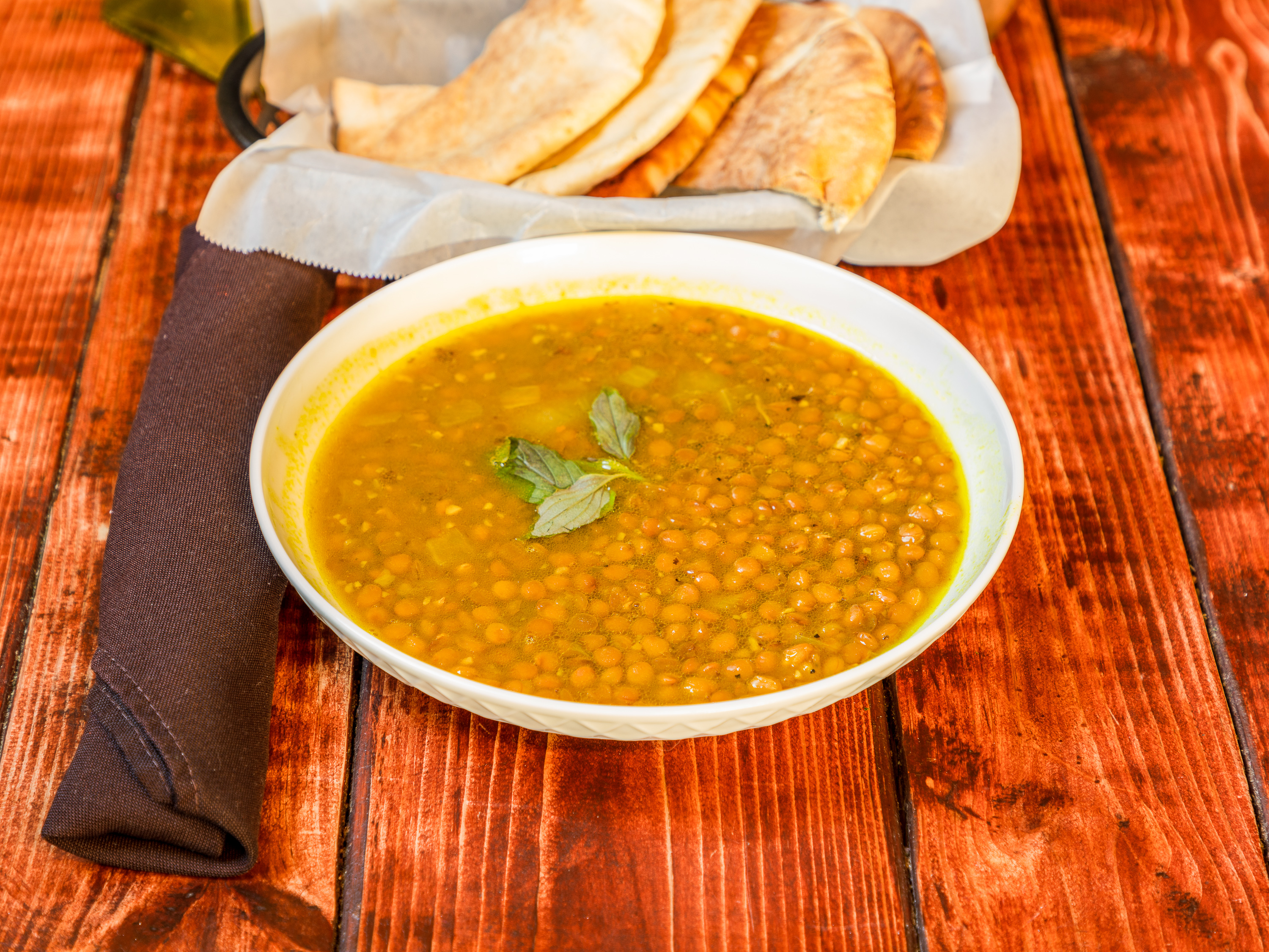 Order Lentil Soup food online from Olives Mediterranean Grill store, Arlington on bringmethat.com
