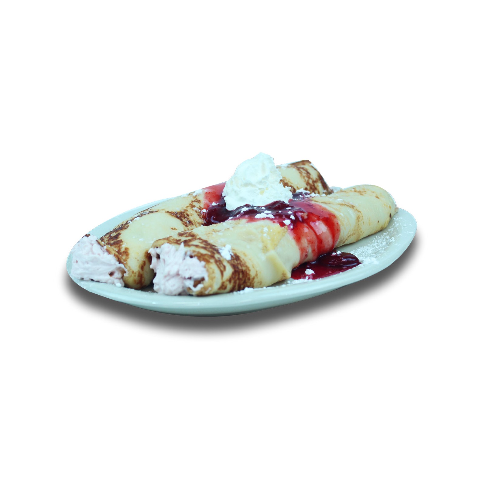 Order Strawberry Creme Cheese Crepes food online from WePancakes store, Midwest City on bringmethat.com