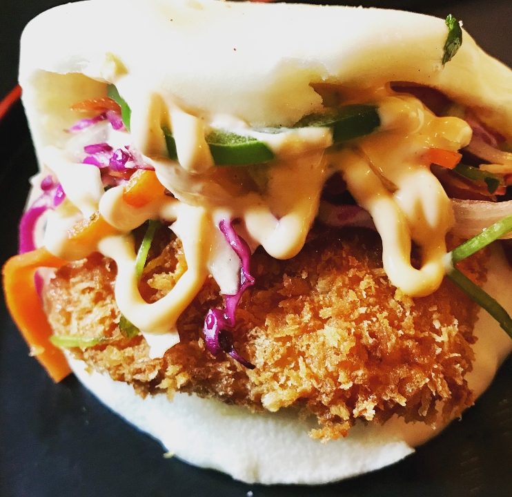 Order Spicy Fried Chicken Bao (2 baos) food online from Buba Noodle Bar store, Manchester on bringmethat.com