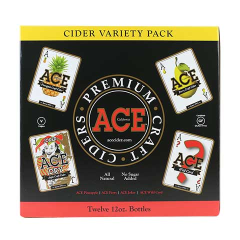 Order Ace Ciders Variety Pack - 12 pack 12oz bottles (Room Temp NOT COLD) food online from Cactus Food Mart store, Scottsdale on bringmethat.com