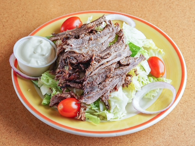 Order Beef Shawarma Salad  food online from Temple Family Restaurant store, Temple on bringmethat.com