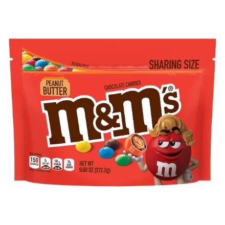 Order M&M's Peanut Butter Sharing Size (9.6 oz) food online from Dolcezza Gelato store, Arlington on bringmethat.com