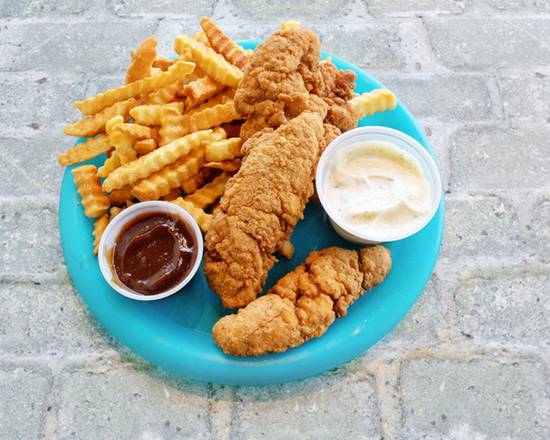 Order 3 pc. Chicken Strips food online from Burger Spot store, Tehachapi on bringmethat.com