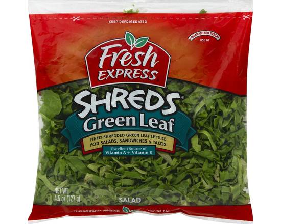 Order Fresh Express · Shreds Green Leaf Salad (4.5 oz) food online from Albertsons Express store, Fort Worth on bringmethat.com