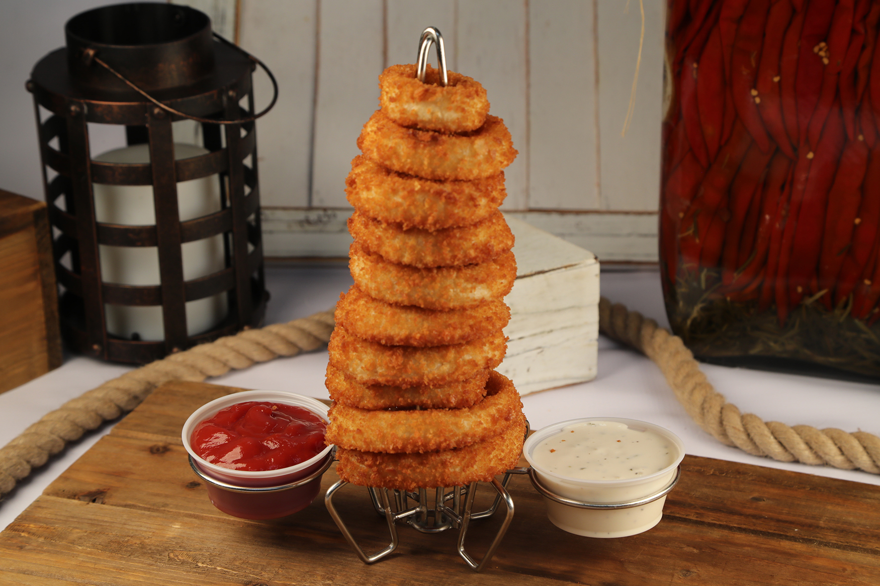 Order Onion Rings food online from Rodeo Mexican Grill store, Los Angeles on bringmethat.com