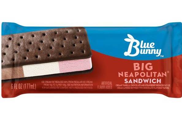 Order Blue Bunny big neapolitan ice cream sandwich food online from Abc Discount Store store, San Diego on bringmethat.com