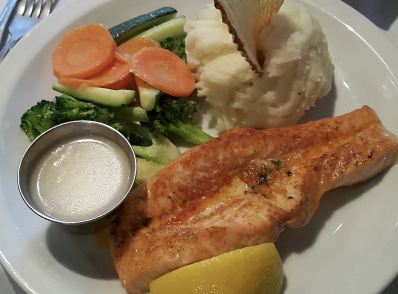 Order Salmon Filet food online from Cappuccino Cafe store, Brooklyn on bringmethat.com