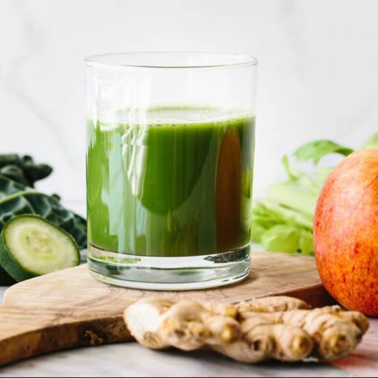 Order Green Juice food online from The Courtyard Kitchen store, Santa Monica on bringmethat.com